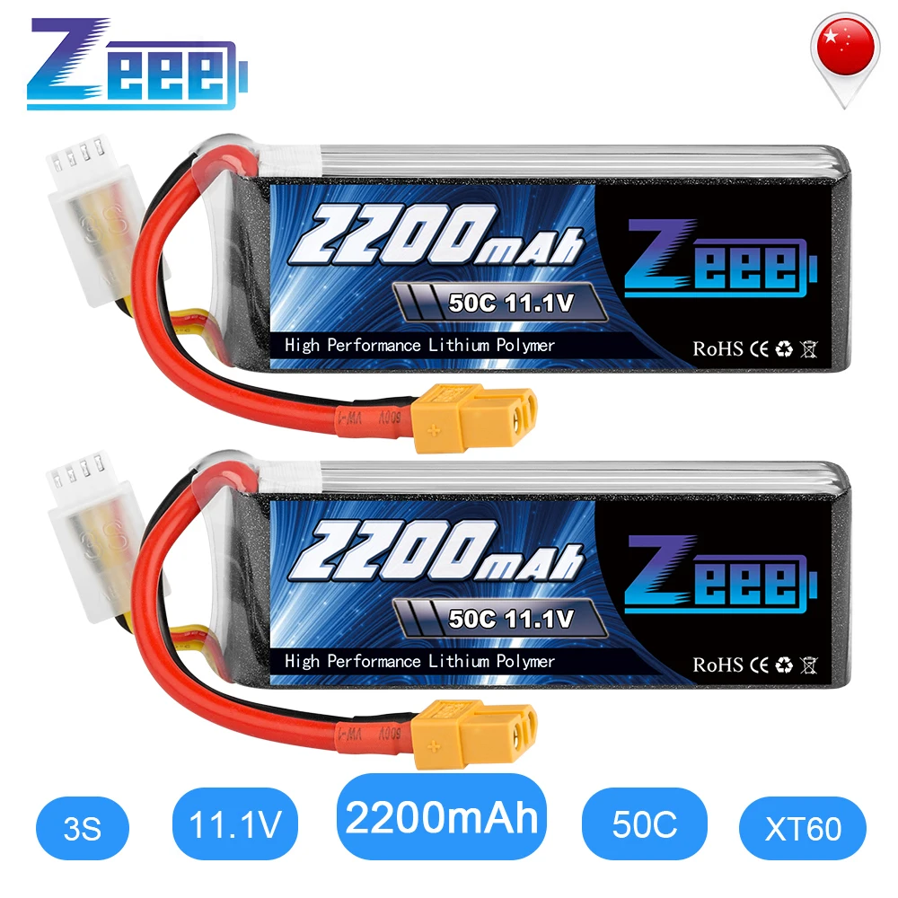 2 блока zeee 2200 мач 3s 111 в 50c lipo батарея с ра