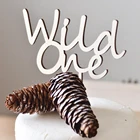 Персонализировать дикий один деревянный Топпер для торта, акриловый Топпер для торта на день рождения, декор для торта на день рождения
