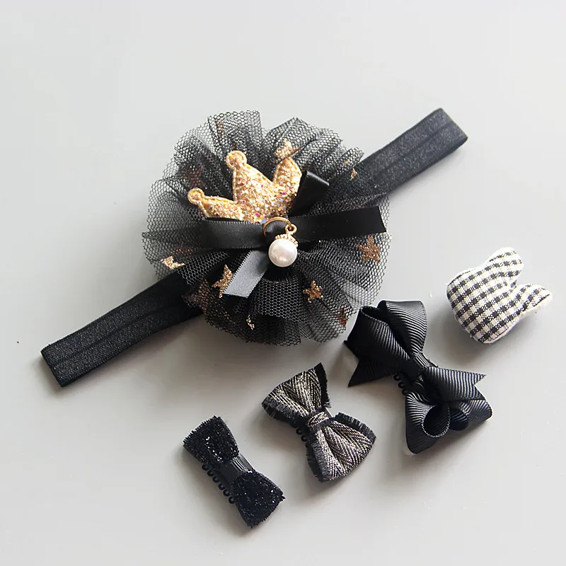 Style19 black 5 шт. детские заколки для волос милые детские заколки для волос с бантиками для девочек детские заколки для волос Детские аксессуары для волос - Цвет: Style19 black