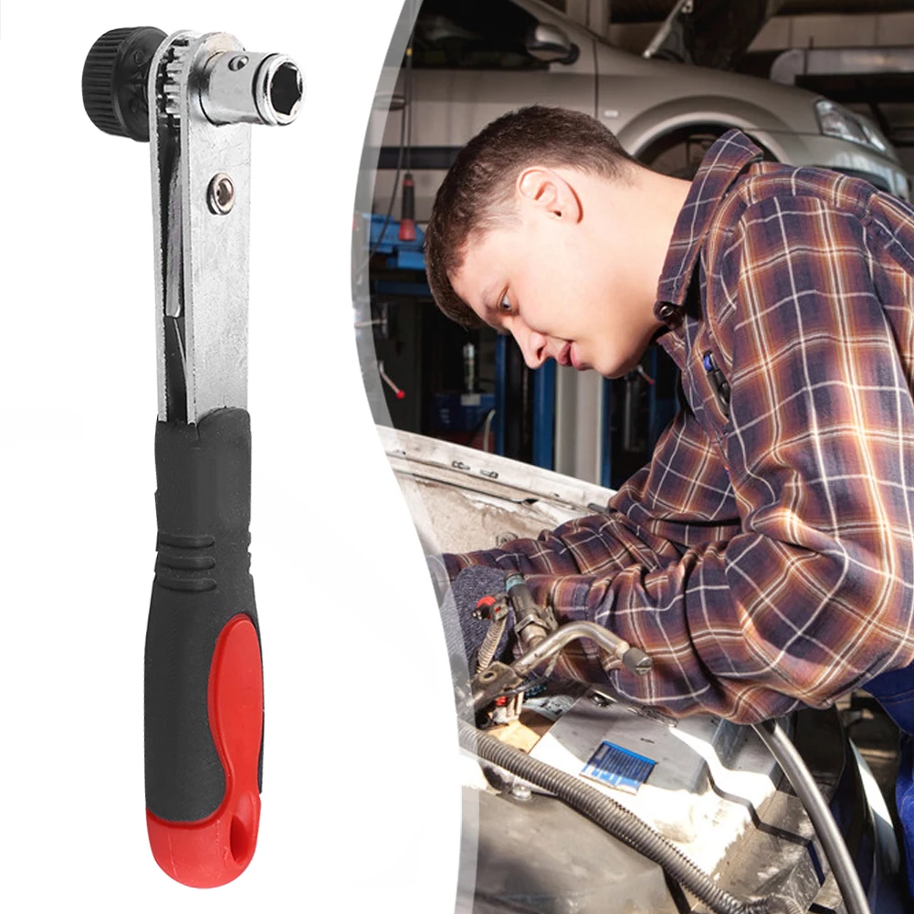 

6.35mm Hex Shank Bidirectional Control Ratchet Wrench Double Head Spanner Tools Bike Socket Wrench Kit Tools
