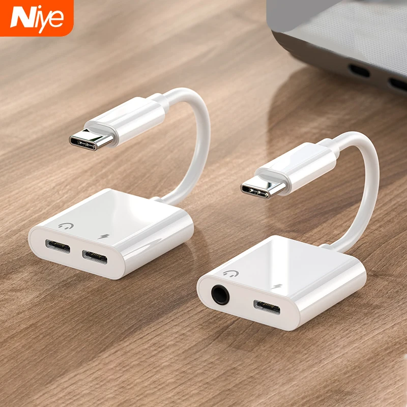 2 в 1 адаптер для наушников с двумя портами USB C и разъемом 3 5 мм | Мобильные телефоны