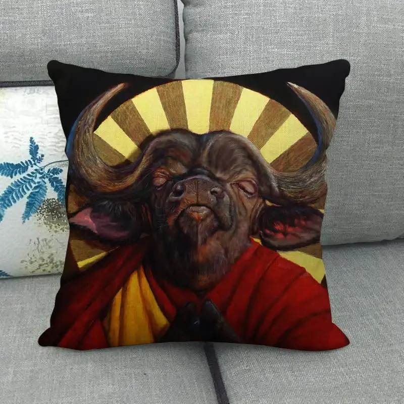 45 см * масляная живопись собаки дизайнерские льняные/Хлопковые наволочки для