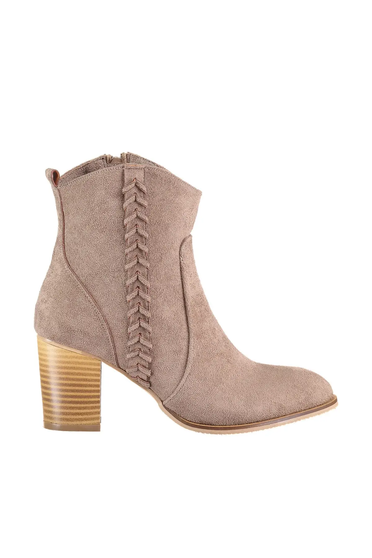 SOHO New Fashion Women's Ankle Boots Casual Pointed Leather Square High Heel Ladies Quality Khaki Shoes - 13628 | Обувь