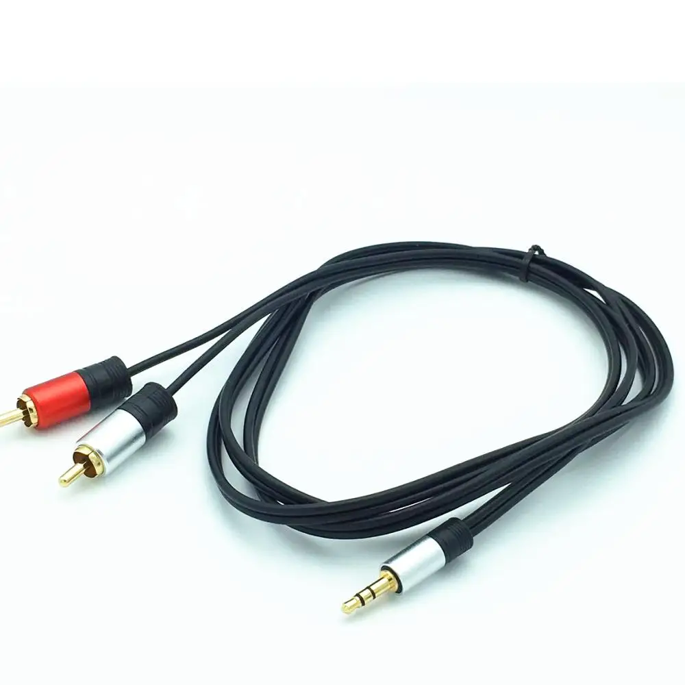 Aux RCA кабель 3 5 аудио к 2RCA кабелю мм разъем AUX для DJ усилителей сабвуфер микшер