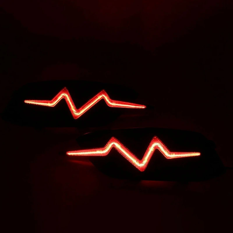 

for Honda Civic 2016-2018 Heartbeat LED Rear Bumper Reflector Brake Light Fog Light Lamp with Turn Signal