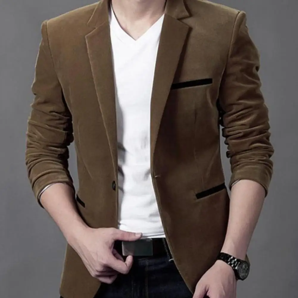 

Suits Jacket Good Solid Slim Fit Single Button Suit Jacket Long Lasting Blazer
