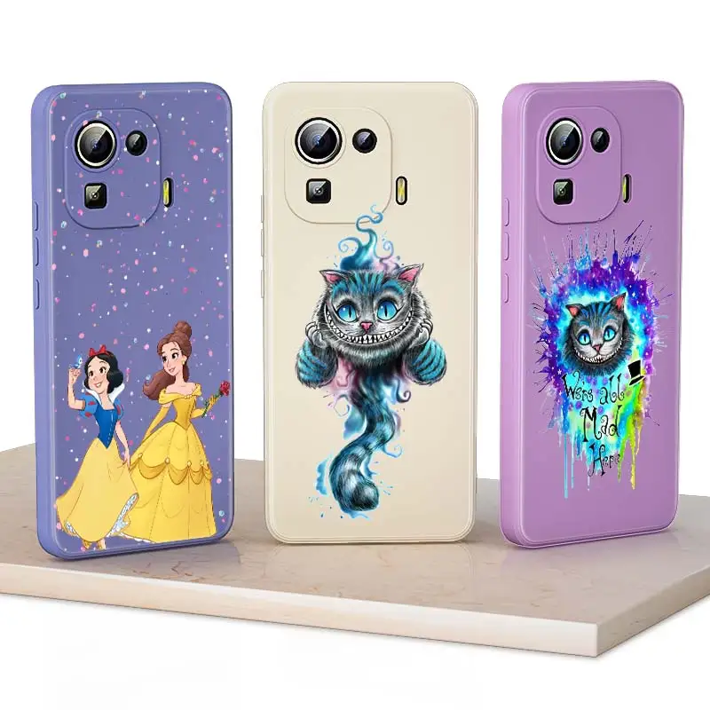 

Cute disney cat Liquid Silicone Soft Capa For Xiaomi 11 Ultra 10T 10S 10i 10 9 11T 11i 9SE 8SE Pro Lite 5G Phone Case