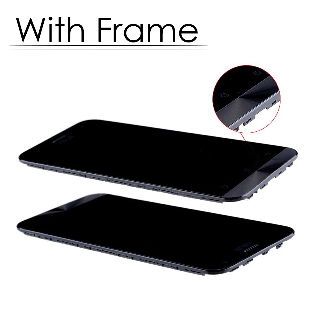 original mobile phone lcd for asus zenfone 2 ze500cl z00d lcd display touch screen digitizer assembly frame for asus ze500cl lcd free global shipping