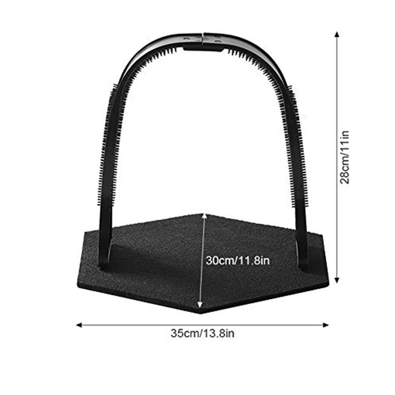 Black SMARTPET щетка для домашних животных, расческа, игрушка для кошек, пластиковая щетина для царапин, арка, массажер, самоуход, удаление волос, кошки, скребок, принадлежности - Цвет: Black