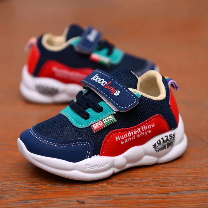 

Spring and Autumn Children's Sports Shoes Korean Version Breathable Running Shoes Net Top Small Baby Walking Shoes