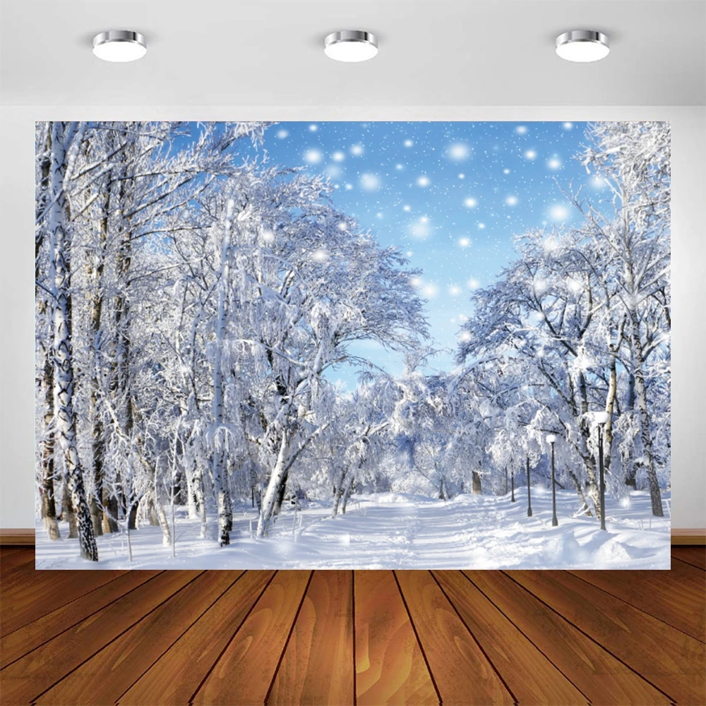 

Рождественский фон для фотосъемки Yeele лес снежное поле зимняя снежная сцена фон для детской фотосъемки студийный Фотофон