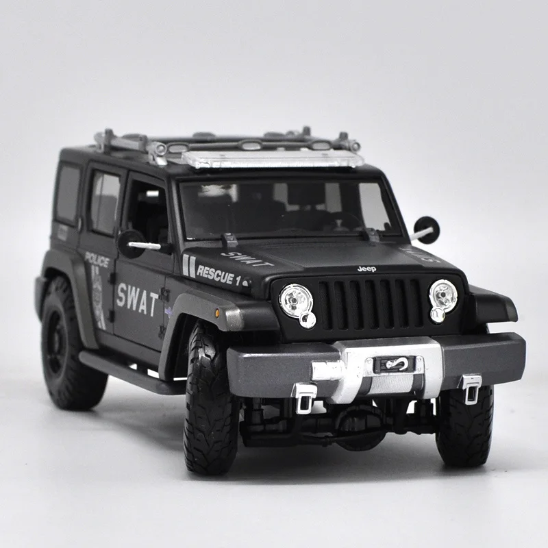 1:18 Масштаб Wrangler Полицейская машина сплав модель автомобиля литье под давлением металлический автомобиль игрушки коллекция украшения дисплей шоу Дети Подарки