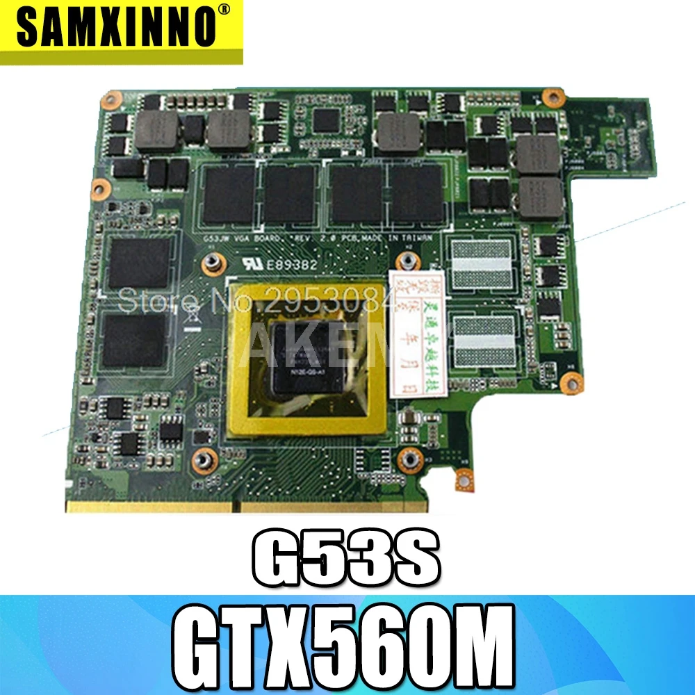 

Видеокарта для ноутбука For Asus G53S G73S G53SX G53SW G73SW G73JW GTX560M 2 Гб, графическая карта для N12E-GS-A1
