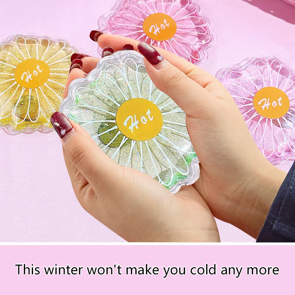 1pc Cute Cartoon Mini Hand Warmer Reusable Gel Pocket Hot Water Bags Instant Heating Pack Color Random | Бытовая техника
