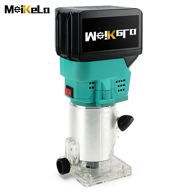 

MeiKeLa 18V lithium battery trimming mechanical wood milling engraving machine 1 battery 1 charger and 2 battery 1 charger