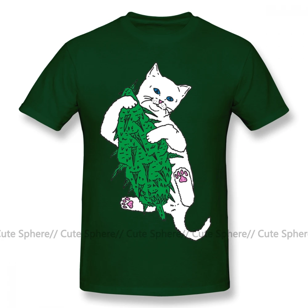 Lord Nermal, футболка, Vegan Cat, футболка, 100 хлопок, большие размеры, футболка, забавная, повседневная, с принтом, с коротким рукавом, Мужская футболка - Цвет: Dark Green
