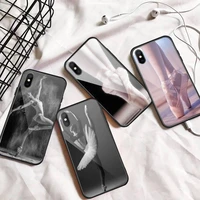 ballet girl dance shoes phone case tempered glass for iphone 6 7 8 plus x xs xr 11 12 13 pro max mini