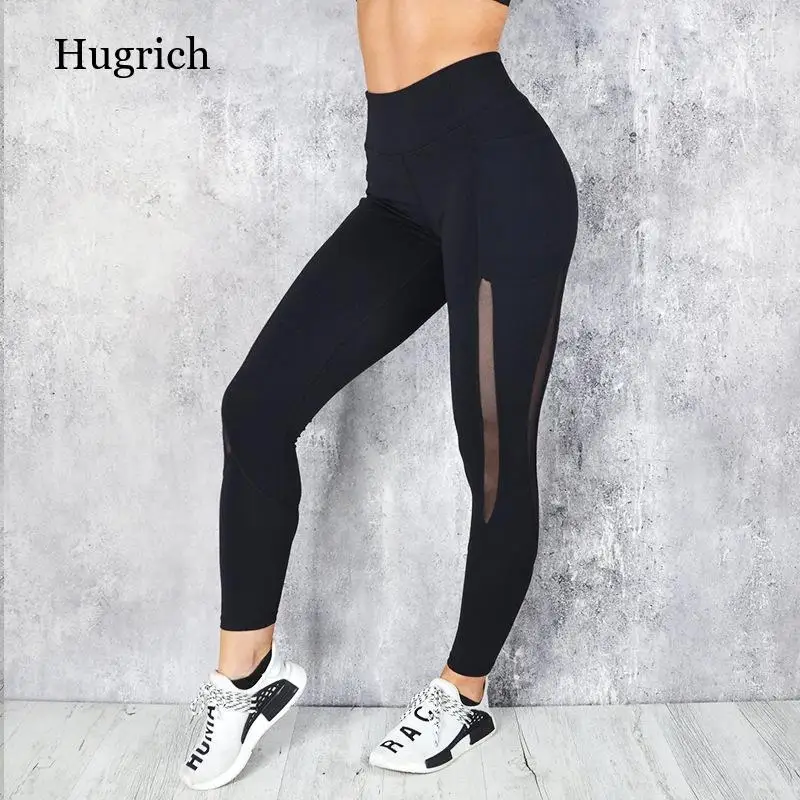 

Women Mesh Pocket Leggings for High Waist Fitness Legging Femme Mesh Patchwork Workout Leggings Feminina Jeggings