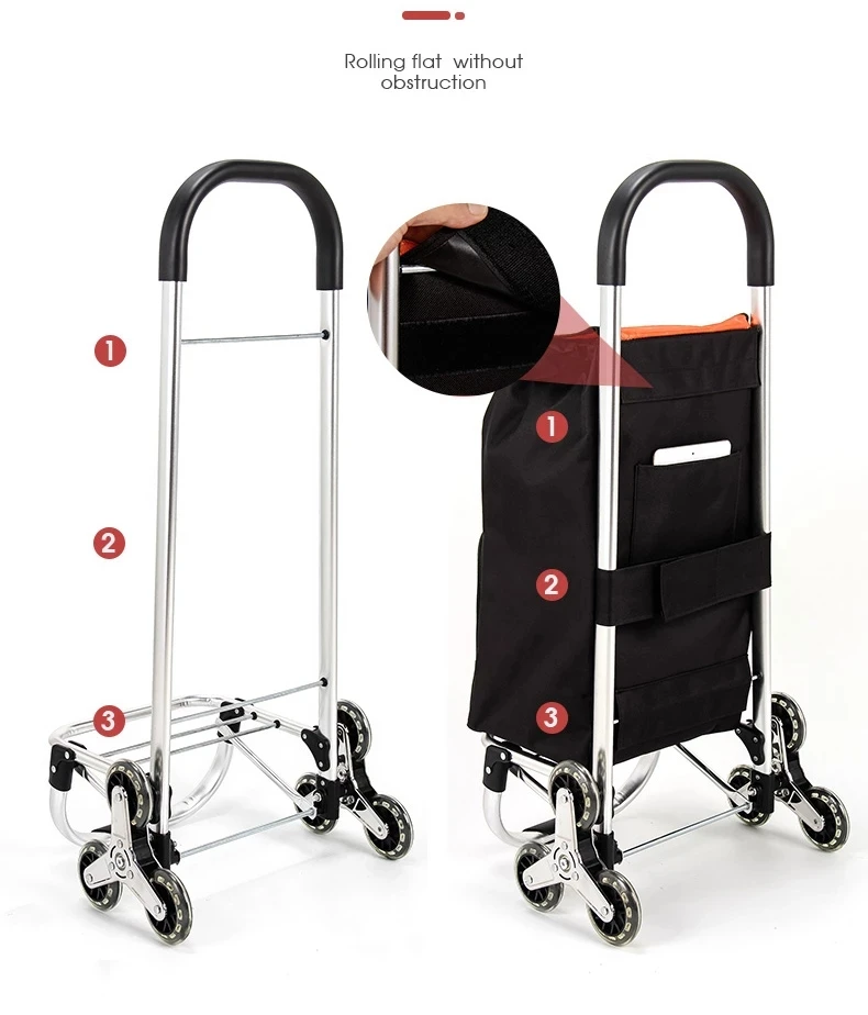 Тележка на колесах для женщин складная корзина покупок пожилых людей лестница