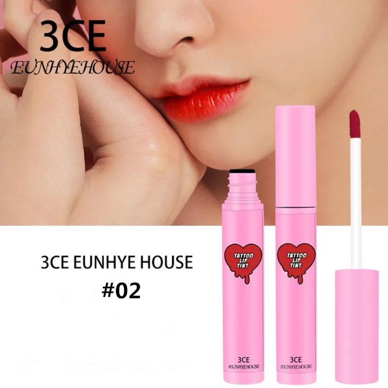 Жидкая помада тату тинт для губ стойкий блеск инструменты макияжа водостойкие