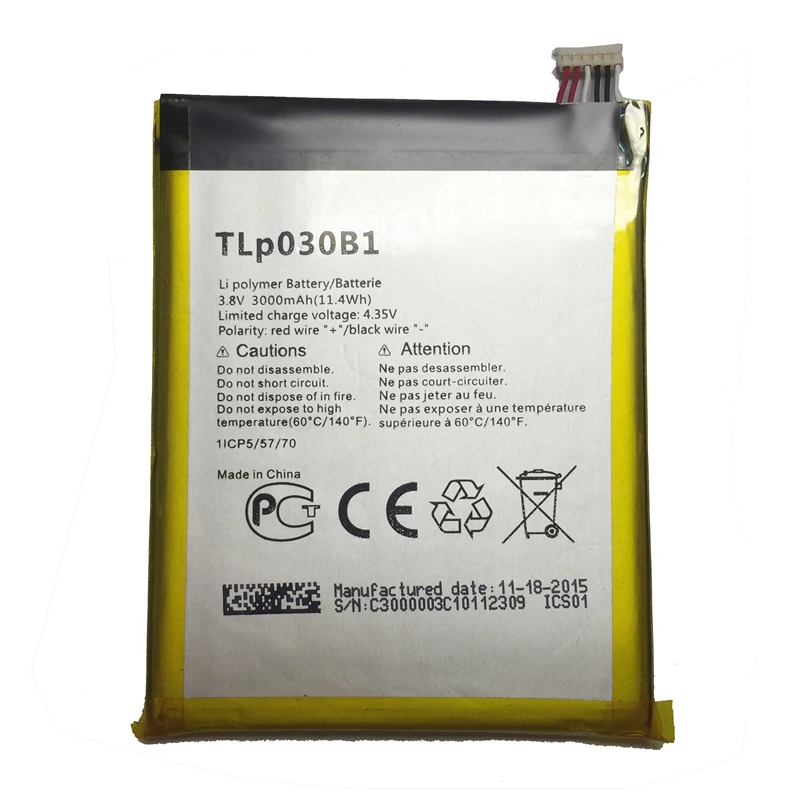 Полимерный литий ионный аккумулятор для Alcatel One Touch Pop S7 OT 7045 7045Y сменный TLp030B2 TLp030B1