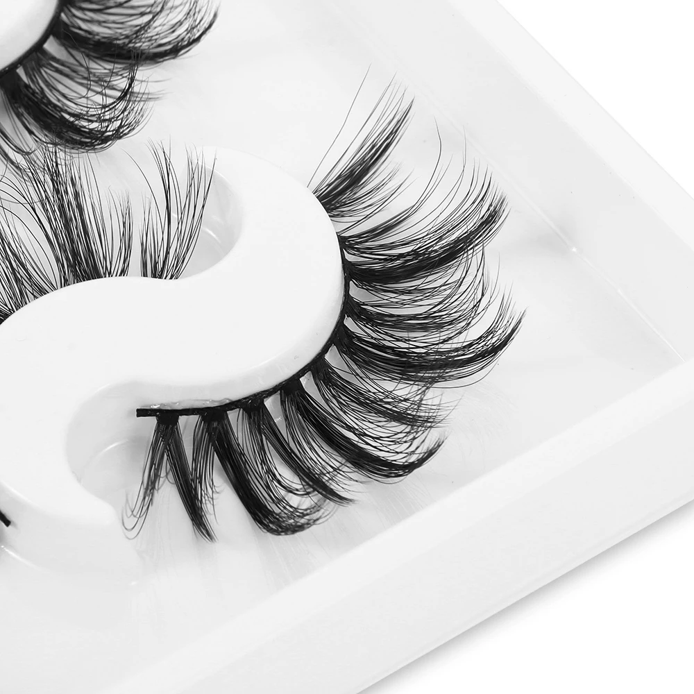 

9 Pairs Thick Long 3D Faux Mink Hair False Eyelashes Handmade Mixed Styles Fake Eyelashes Wispies Fluffy Natural Eyelashes