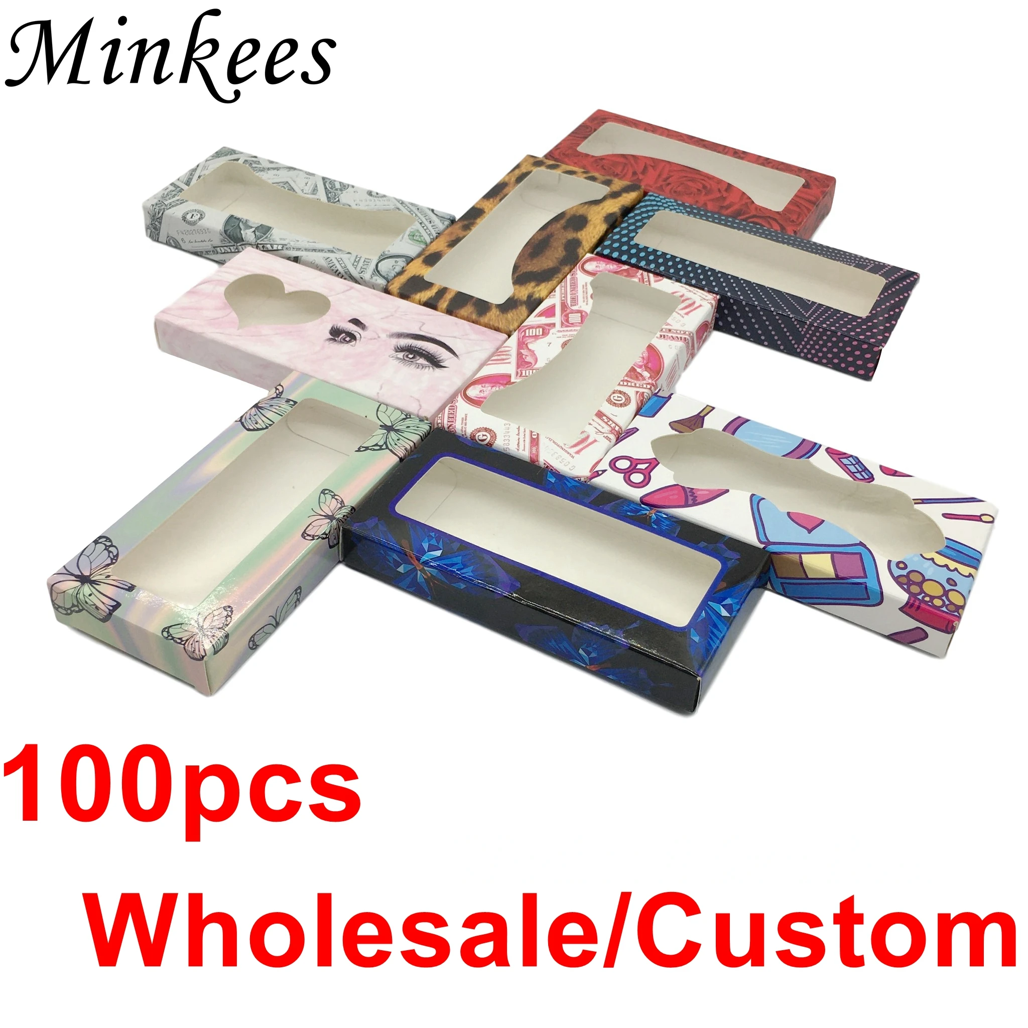 Упаковка для ресниц оптом пустая бумажная коробка упаковка 50 шт./100 шт./200 шт.