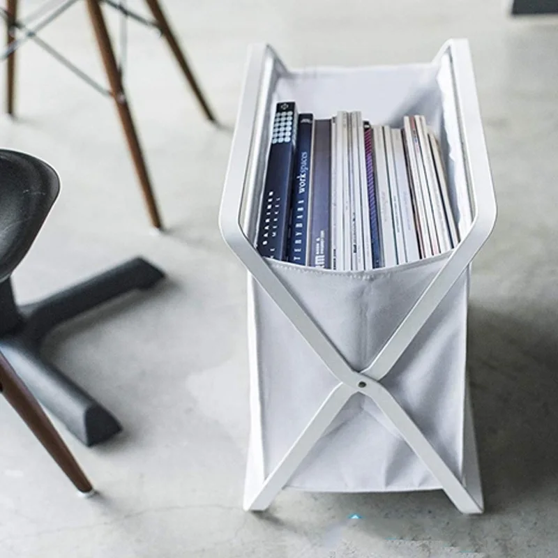 Currently Available Wholesale Folding Bookshelf Newspapers Rack Magazine Rack Floor Home Storage Rack Storage Shelf Bedside Book