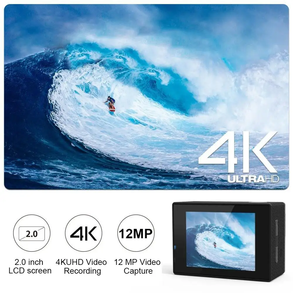 للبيع الترا HD 4K عمل كاميرا 4K واي فاي 2.0