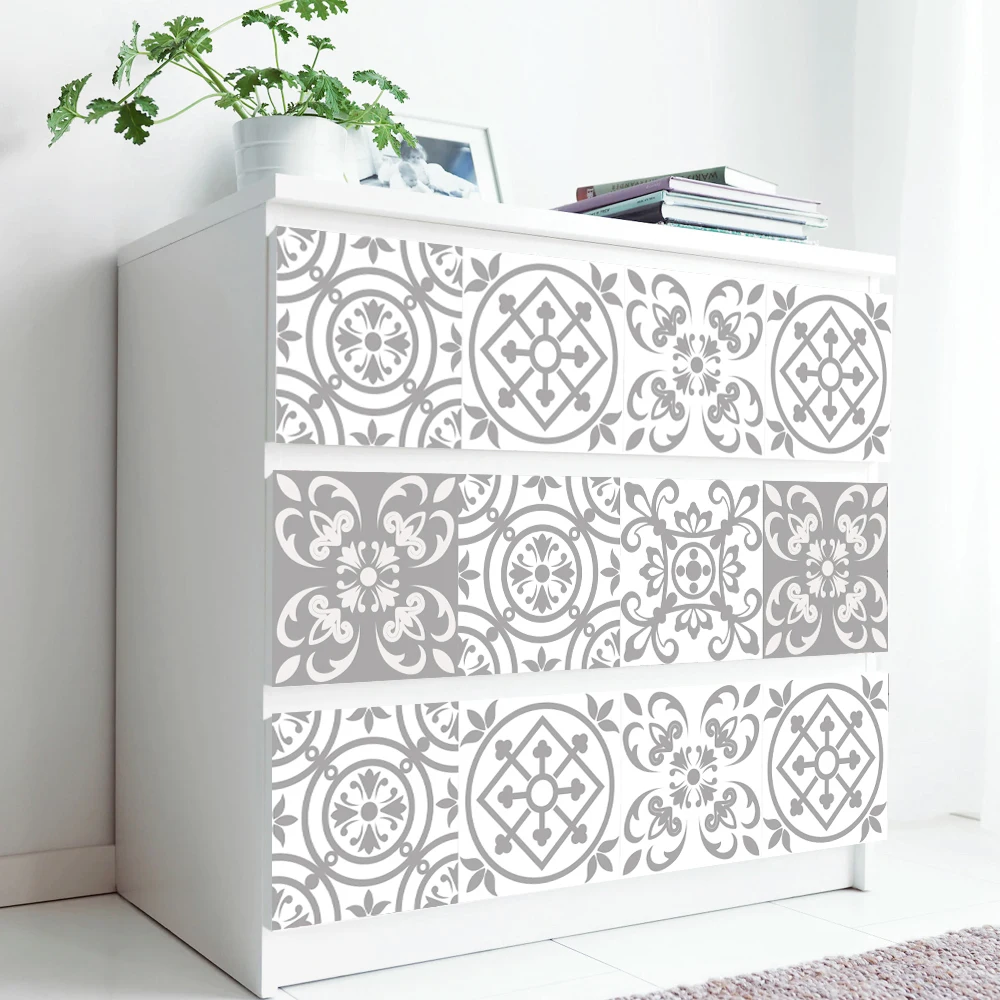 

Funlife 21x100 см x 7 шт., серый марокканский стикер «сделай сам» в стиле ретро для лестницы, самоклеящийся стикер, функциональная Наклейка на стену