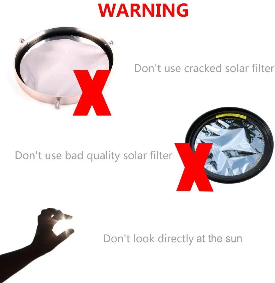 Роскошный Металлический регулируемый солнечный фильтр с внутренним диаметром 66