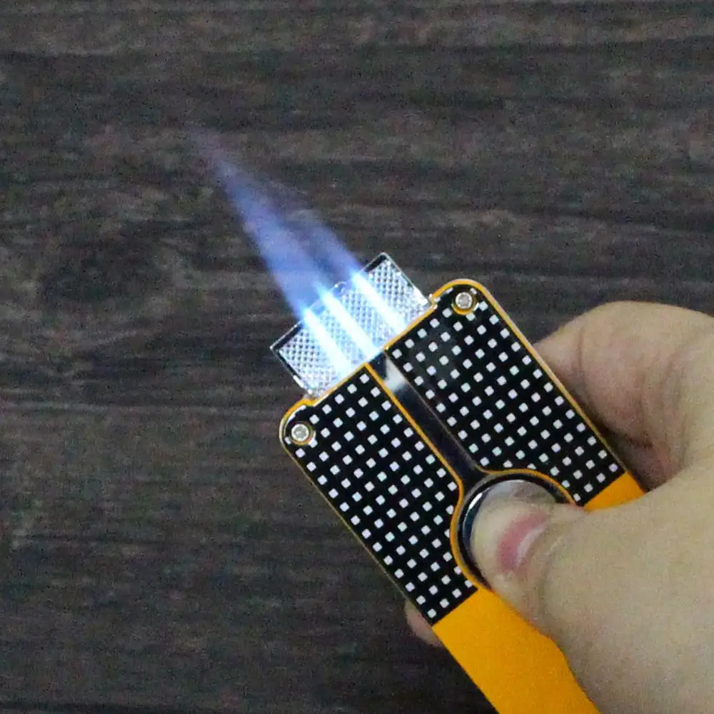 COHIBA бутановый факел газовая Зажигалка Ветрозащитная сигаретная металлические