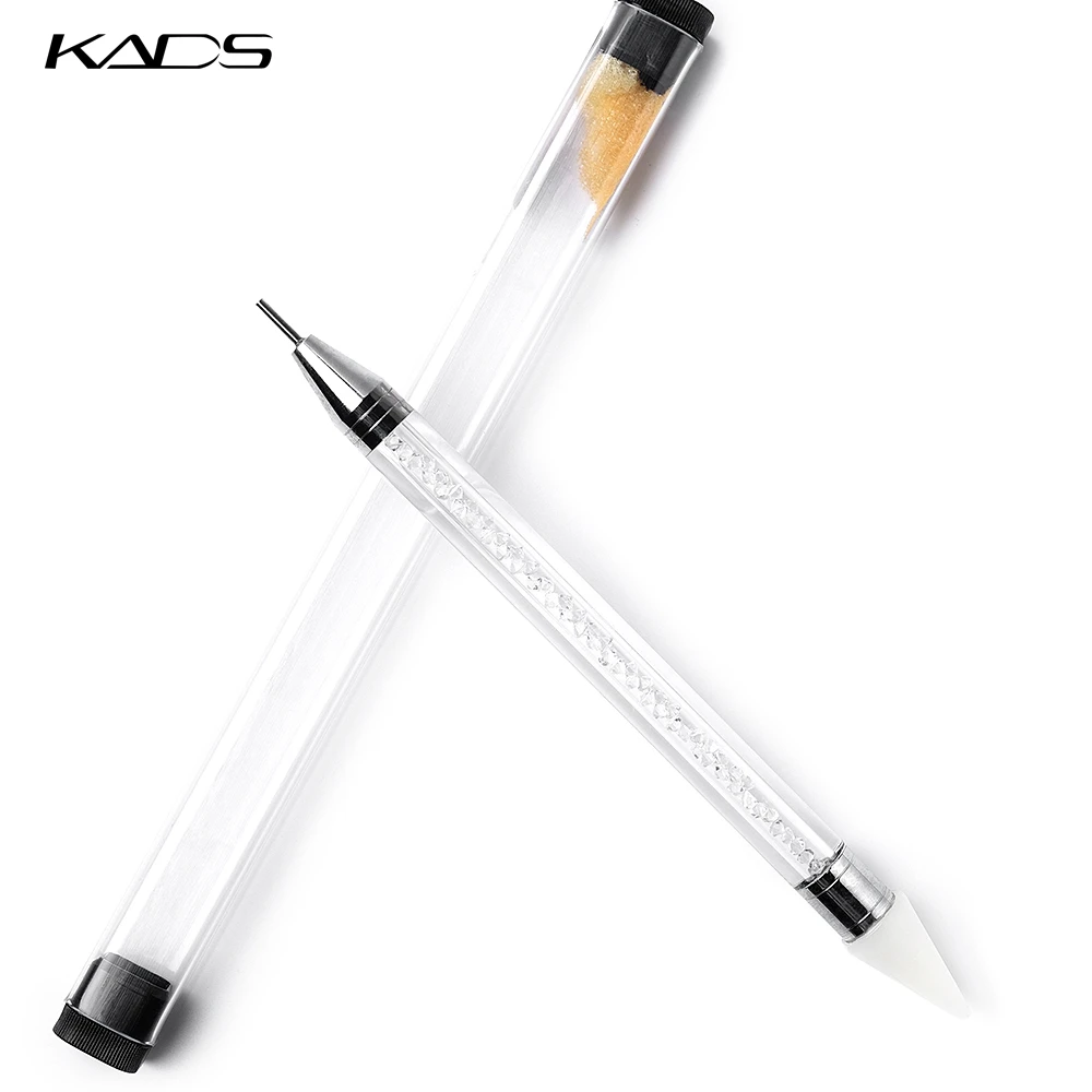 KADS ручка для точечного маникюра УФ-гелевая рисования стразы 2-сторонняя Кисть
