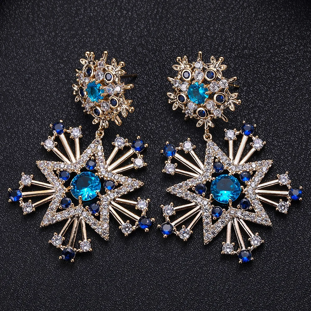 Janekelly Роскошная звезда полный микро кубический циркон Дубай Свадебная вечеринка