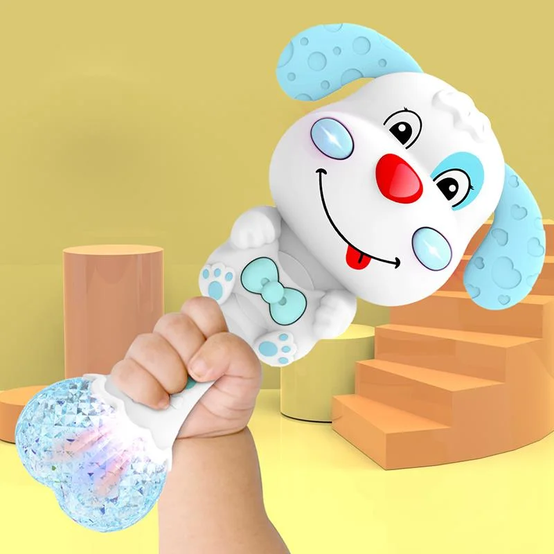 

Kids Silicone For Teether Rattles Baby Toys 0 4 6 12 Month 1 To Old 2 Newborn Children Game Educational Infants Flash Dog Rattle