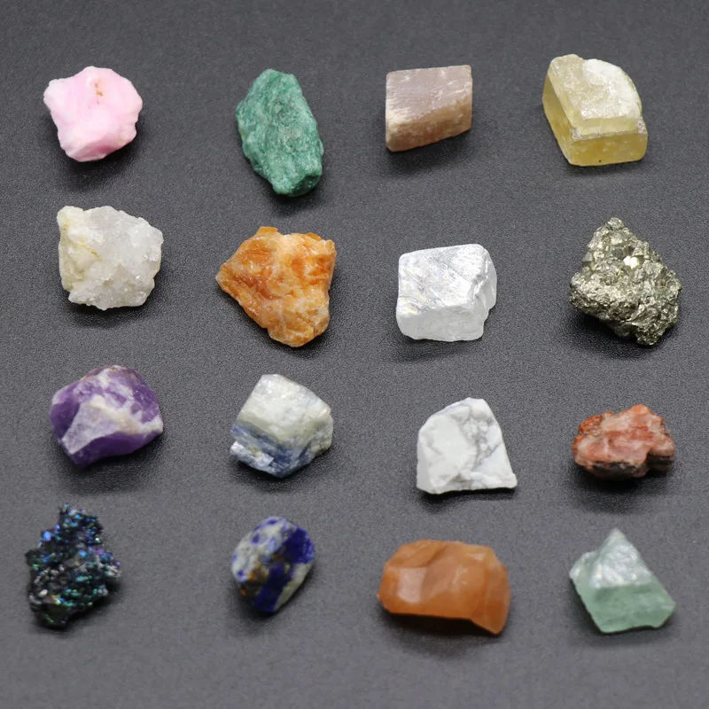 

20pcs/Set Natural Mineral collection Box Raw Stones and Crystal Agates Specimen for education Irregular Energy Stone Home Decors