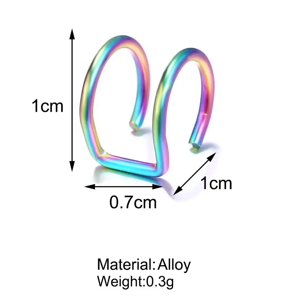 FIMAODZ Модный не проколотый клипса для ушей с-образной U-образной формы клипсы