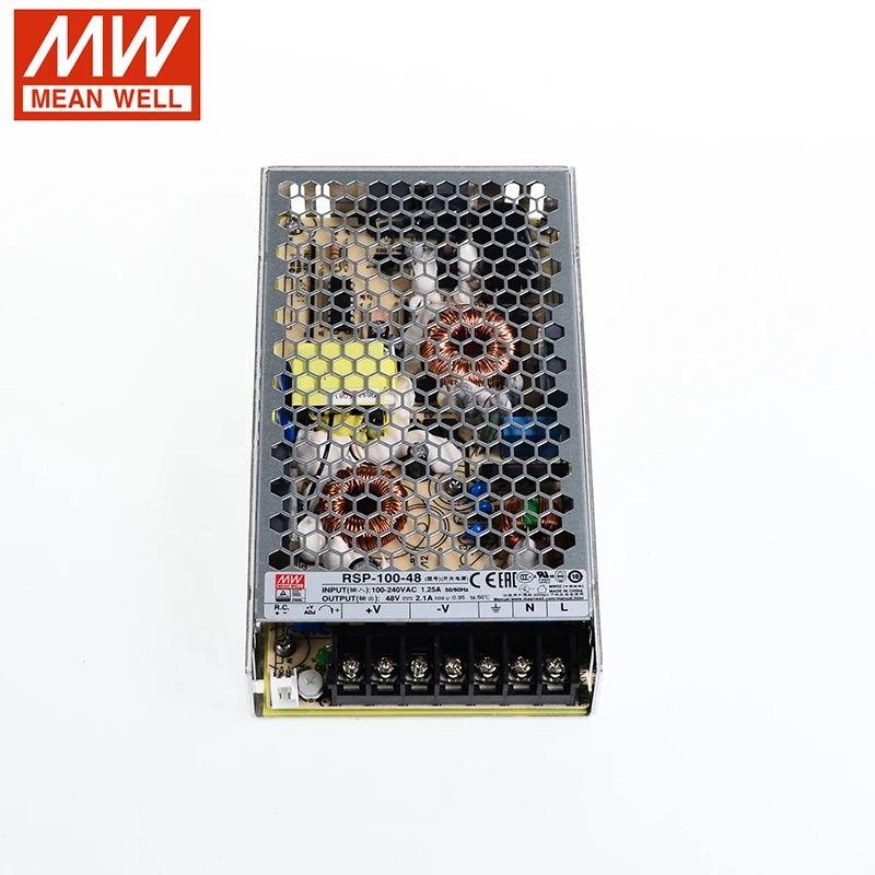 MEAN WELL RSP-100 импульсный источник питания 3 V 5V 7 5 12V 15V 24V 27V 48V DC 100W pfc Meanwell трансформатор