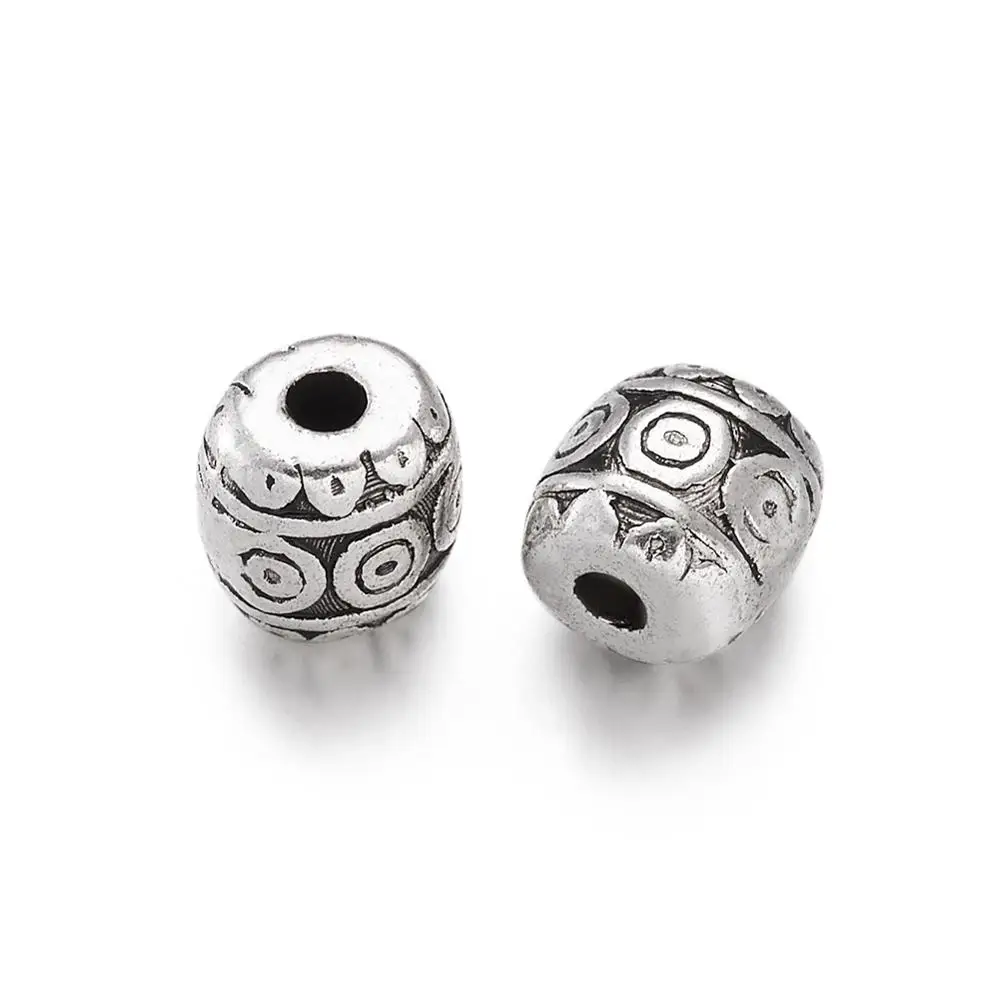 50 шт Тибетский Стиль баррель бусины для серьги браслеты ожерелья без