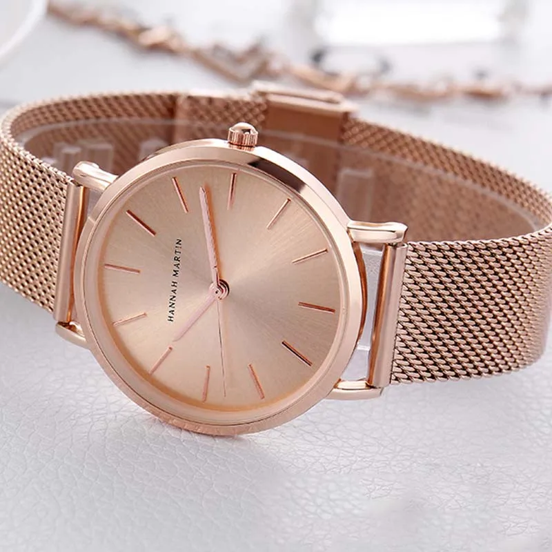 Темпераментная Мода 2019 новые миланские сетчатые женские часы на ремешке