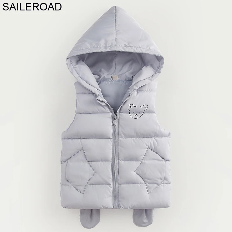 SAILEROAD Жилет для новорожденных 2 7 лет без рукавов Зимние детские осенние жакеты