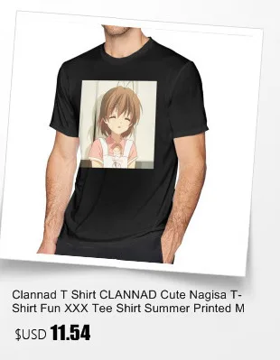 Clannad/футболка, CLANNAD Robot, белая футболка, летняя футболка из 100 хлопка, футболка с потрясающим принтом 5x