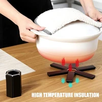 kitchen non slip foldable table mat heat resistant cushion pad trivet pan placemat kitchen heat insulation pad holder coaster