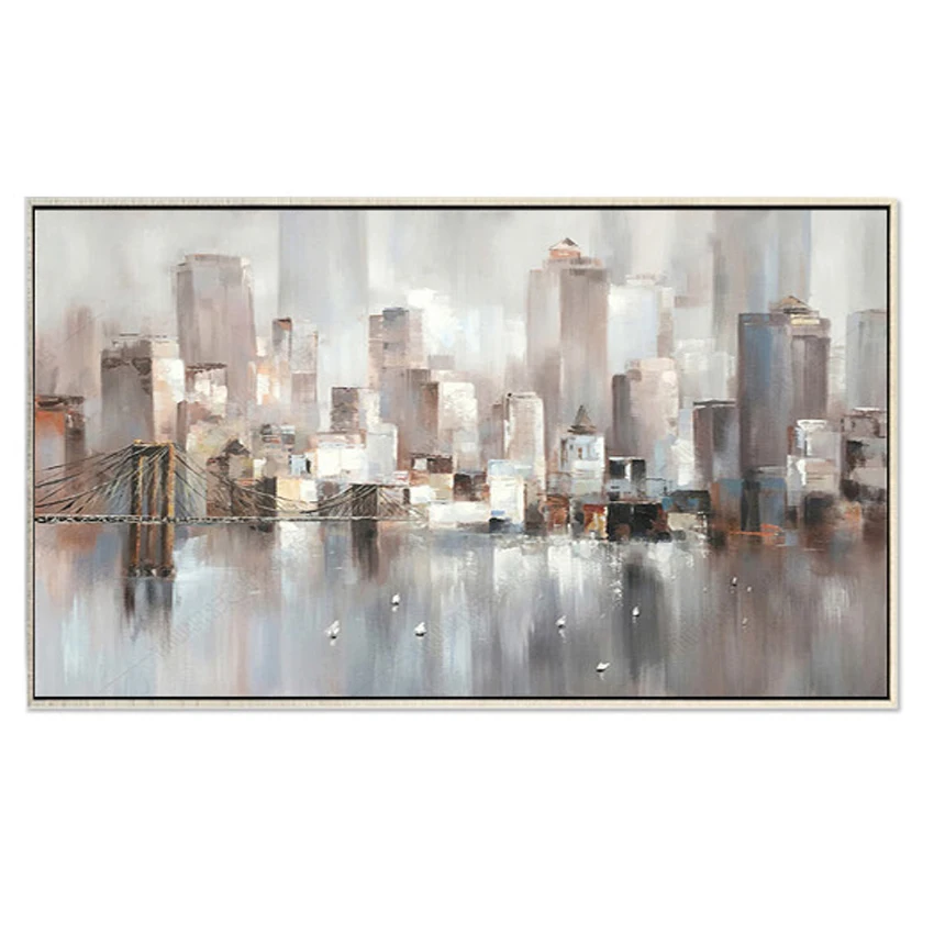 Ручная роспись картина маслом холст пробуждение пейзаж для гостиной настенное