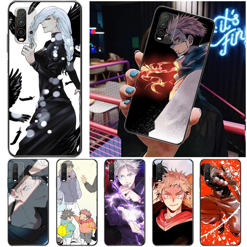 

Jujutsu Kaisen Yuji Itadori Satoru Gojo Fushiguro Megumi Sukuna Phone Case For Xiaomi Redmi 9 9T 9A 9C Pro Back Cover Coque