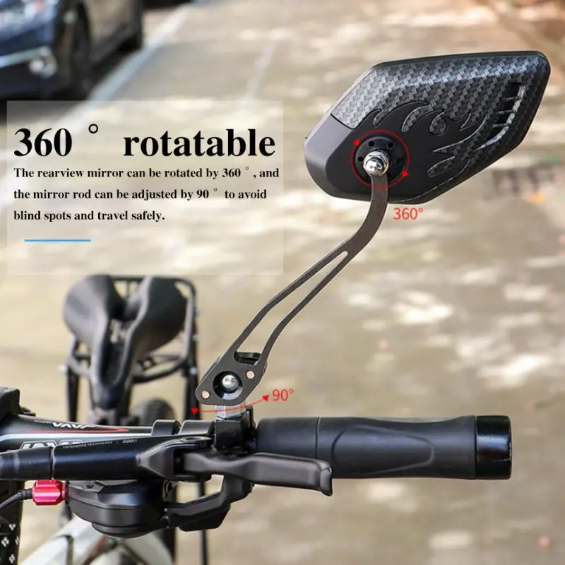 

1 Pair Bicycle Rear Mirror MTB Road Bike Handlebar End Side Safety Rear View Mirror Cycling Flexible Rearview Mirrors Dropship