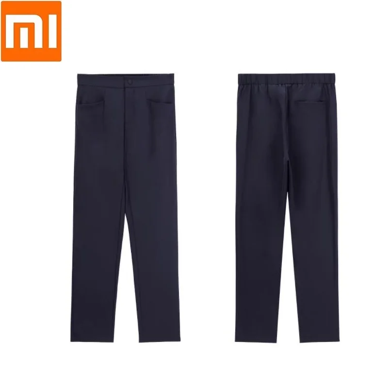 Новые мужские эластичные и гладкие легкие повседневные брюки свободные прямые