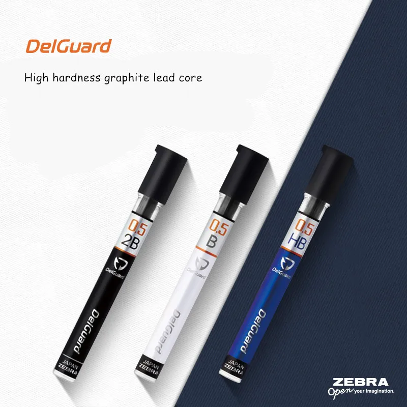 Механический карандаш Zebra DelGuard 1 трубка 0 3/0 5/0 7 мм без разрыва 2B/HB/B высокотвердые