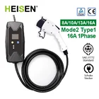 Автомобильное портативное зарядное устройство для электромобиля, тип 1, разъем 16 А, регулируемая J1772, уровень 2, EVSE контроллер, зарядные станции для Leaf