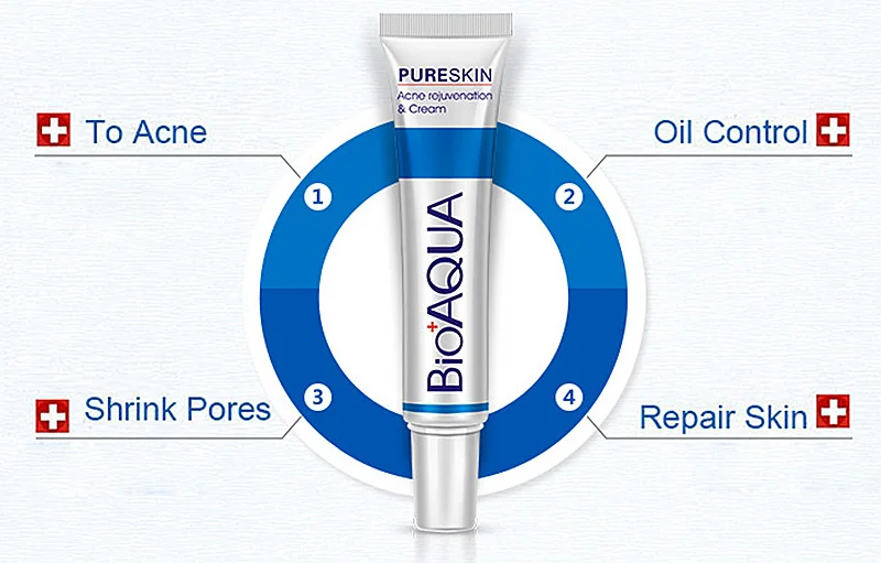 Крем Bioaqua 30 г для лечения акне удаленное лечение черных точек крем от контроль